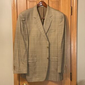 Canali Beige Checkered Sport Coat